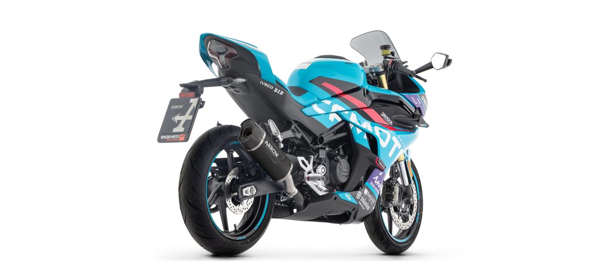 Indy Race EVO 鋁合金黑化尾段排氣管（碳纖維尾蓋）